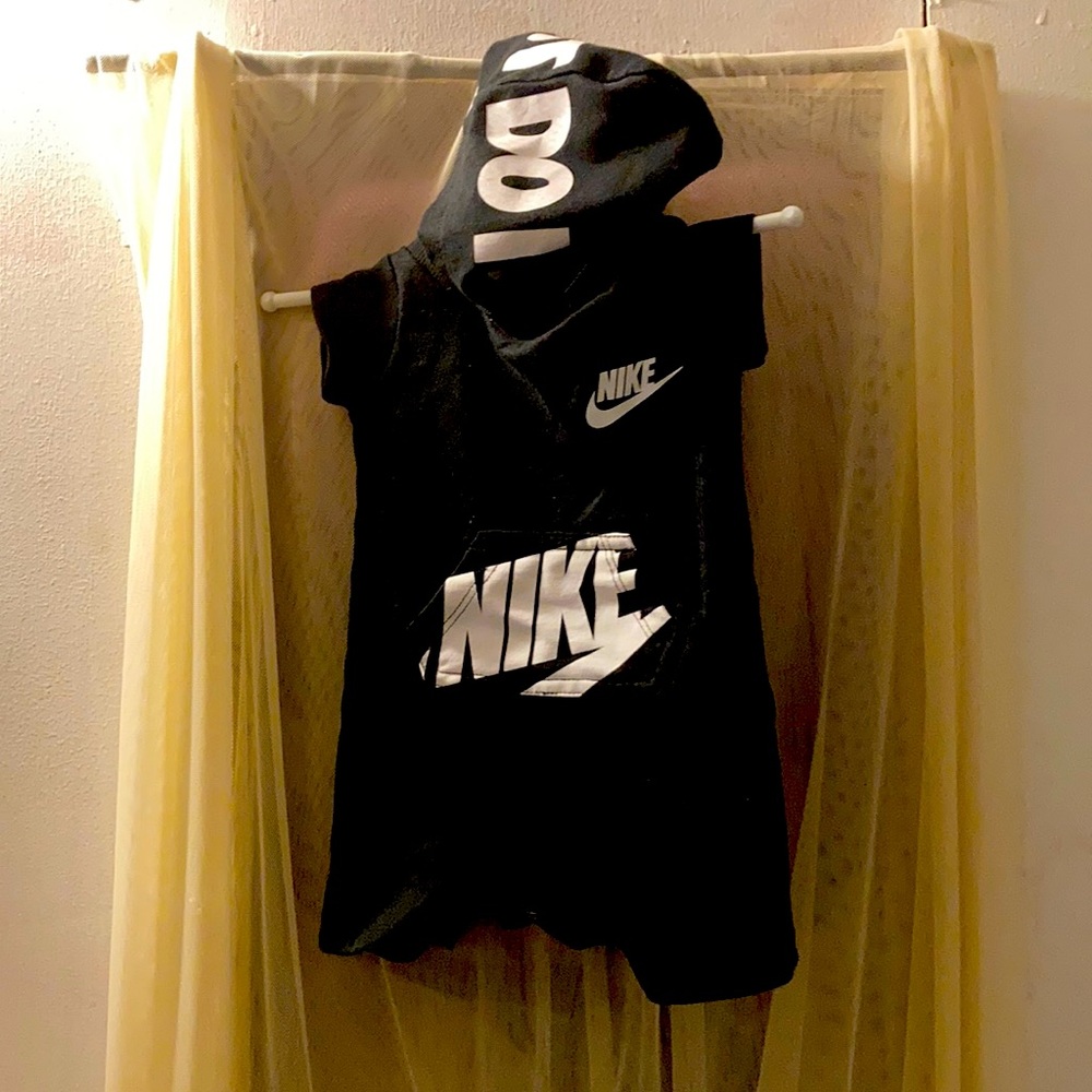 Nike short outfit and Nike one piece.